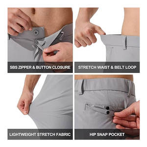 Pantalon Chino Léger Extensible pour le Travail et les Tenues Habillées, Tailles 30 32 34, Confortable en Mélange de Coton, Coupe Slim, Idéal pour le Bureau, Qualité Supérieure, Décontracté - Product Image 5