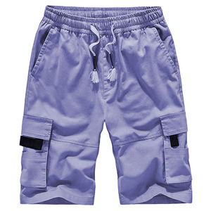 Shorts de voyage streetwear modernes pour l'extérieur avec plusieurs poches, coupe ample en coton respirant et coupe-vent pour l'été et la plage - Product Image 1