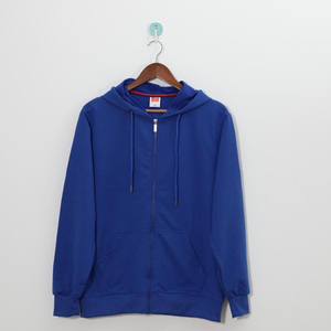 Sudadera con capucha y cremallera para hombre, 100% algodón, forro polar grueso, corte regular, estampado personalizado, chaqueta deportiva de invierno - Product Image 3
