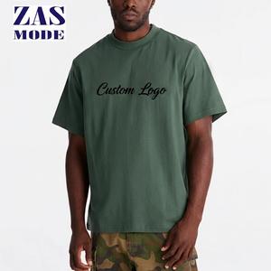 T-shirts en coton personnalisés de haute qualité pour hommes, style décontracté, manches courtes, col rond, teinture unie, vierges, surdimensionnés, impression de logo, en promotion - Product Image 1