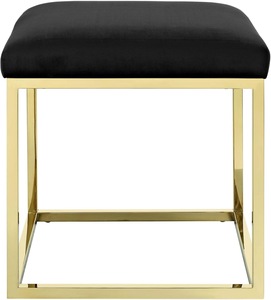 Repose-pieds ottoman élégant avec accent métallique et coussin moelleux pour canapé, salon, appartement, école, chambre, hôtel - Vente en gros directe usine - Product Image 2