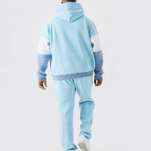 Survêtement d'hiver haut de gamme en polaire unie avec capuche, 100 % coton, respirant, léger, coupe décontractée pour le quotidien et l'extérieur - Product Image 2
