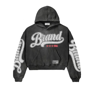 Custom Brand Name <b>Men's</b> Black Embroidered Casual <b>Shorts</b> Summer Cotton French Terry Drawstring Design <b>Hoodie</b> <b>Shorts</b> <b>Set</b> - Product Image 4