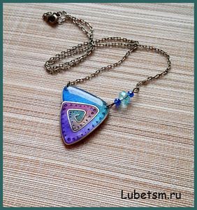 Iridescent Resin Necklace Holographic Handcrafted Jewelry <b>Unique</b> <b>Gift</b> <b>for</b> <b>Her</b> Ideal Bestie Present - Product Image 2