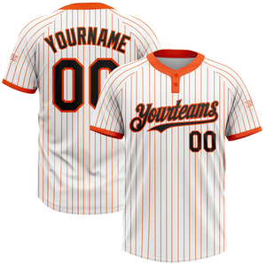 Camiseta de Béisbol y Sóftbol Unisex de Dos Botones, Transpirable, Tallas Grandes, Personalizable, Blanca con Rayas Azul Verdoso y Rosa, Servicios OEM Disponibles - Product Image 3