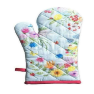 Custom Organic Cotton Oven Mitts New Fashionable Design with Quick Dry Washable Kitchen Heat Resistant Printed Cotton Linen - Product Image 4