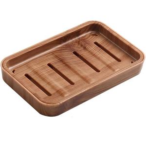 Wooden Soap Dish Rectangle Minimalist Design Self Draining Bar <b>Holder</b> For Bathroom Kitchen Spa Accessory - Product Image 2