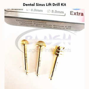 Diamond Coated Lateral Approach Sinus Lift <b>Reamer</b> Bur Bone Shape Kit 6.0mm 8.0mm Extra Manual Dental By Blush Surgical - Product Image 2