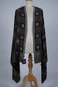 Écharpe VIC pour femme en cachemire et laine fine, modèle Chinar Jk Booti, 70x200 cm, respirante, pour usage quotidien en extérieur, hiver VIC-CFW-CJB-007 - Product Image 3