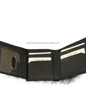 กระเป๋าสตางค์แฟชั่นหนังวัวแท้สำหรับผู้ชายกระเป๋าสตางค์แบบพับสองชั้นพร้อมคุณสมบัติป้องกัน RFID และกระเป๋าใส่เหรียญ - Product Image 3