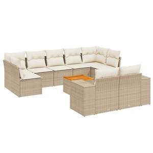 Conjunto de Sofás Modulares Grandes de Ratán Sintético Beige para Jardín, Muebles Modulares Cómodos para Exteriores - Product Image 2