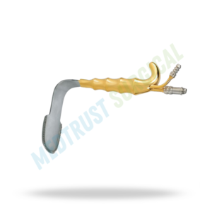 Retractor de Abdominoplastia Epstein con Hoja Recta, Fibra Óptica y Tubo de Succión, Instrumento Quirúrgico - Product Image 3