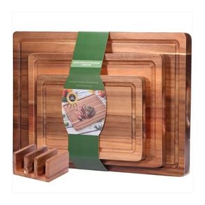 Planche à découper en bois de qualité supérieure, idéale pour le camping en plein air, la préparation des aliments et la découpe de viande savoureuse. - Product Image 1