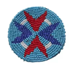 Bohemian Chic Decorative Bead Cup Coasters <b>Scratch</b> Resistant for Home Decor and Gift Idea - Product Image 1