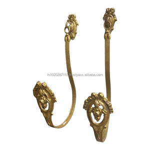 Intricate design brass wall hooks great for bedrooms and entryways needing classic decor and practical <b>storage</b> - Product Image 4