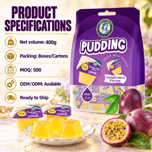 Pudín de Maracuyá VINUT TRUST 400G 10 Tazas, Gelatina Frutal, Postre Premium, Color Amarillo - Product Image 4