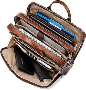 Artisan Crafted Full Grain Leather <b>Briefcase</b> for Men Smart Business Laptop Bag with Adjustable Strap Executive Office Carry Case - Product Image 4