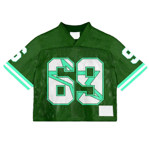 Vente en gros d'usine, maillots de football américain pour hommes, patchs brodés personnalisés, chemises à manches courtes - Product Image 6