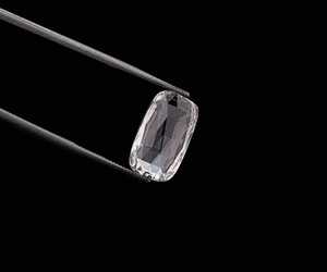 Diamant de laboratoire de 2,550 carats, diamant taille coussin allongé, diamant antique créé en laboratoire, diamant taille rose unique pour pendentif - Product Image 3