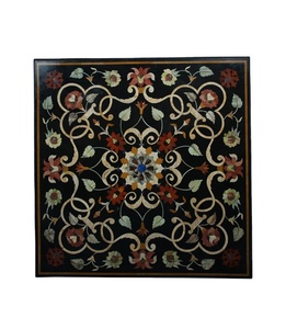 Table basse en marbre avec incrustation Pietra Dura, meubles en pierre incrustée faits à la main, décoratifs, personnalisables, écologiques - Product Image 2