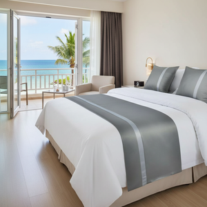 Wholesale Hotel <b>Bedding</b> Supply 100% Cotton Breathable Durable <b>Bedding</b> Set for Resort Use Custom Size/Color Velcro Closure - Product Image 6