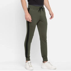 Pantalons de survêtement personnalisés de haute qualité pour hommes, en coton uni, style décontracté, vente en gros - Product Image 3