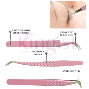 Juego de Pinzas para Cejas Profesionales KINGIST de Acero Inoxidable Antimagnéticas con Agarre Perfecto, Puntas Suaves, Antiestáticas, Duraderas y Precisas - Product Image 5