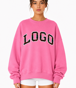 Sweat-shirt à col roulé oversize pour femme, fabriqué par le fabricant, écologique, 100% coton, manches courtes, décontracté, pull d'hiver - Product Image 5