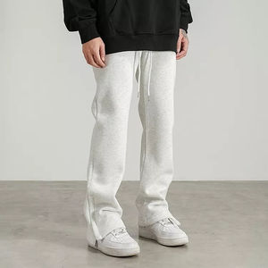 กางเกงวอร์มทรงสลิมฟิตแบบยูนิเซ็กซ์ ผ้าหนา ขาบาน สไตล์ลำลอง เอวกลาง สำหรับผู้ชาย ใส่ได้ทั้งฤดูใบไม้ผลิและฤดูร้อน มีซับใน - Product Image 4