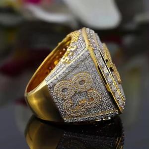 Anillo de Campeonato Personalizado para Hombre, Estilo Hip Hop, con Diamantes Certificados IGI, Chapado en Oro de 14K - Product Image 2