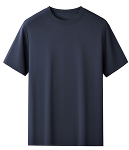 T-shirt uni pour homme, coupe élégante, coton, coupe moderne, col rond, confortable, à porter tous les jours, vêtements de mode haut de gamme fabriqués aux États-Unis - Product Image 6