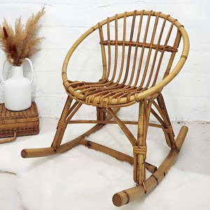 Rattan recliner <b>chair</b> children rocking <b>glider</b> <b>chairs</b> kids furniture direct supply from factory - Product Image 5