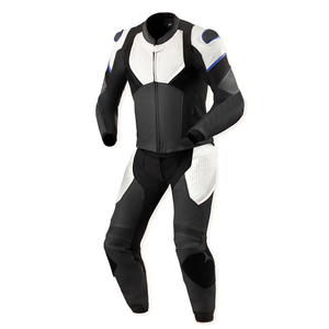 Trajes de Motociclismo de Cuero de Alto Rendimiento, Personalizables, Talla Grande, Protección Completa Contra el Viento, Blancos y Negros, Venta al Por Mayor - Product Image 1