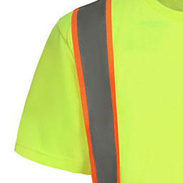 Mens OEM ODM Plus Size High Visibility Safety <b>T</b>-<b>Shirt</b> Reflective Crew Neck Lightweight Breathable Industrial Workwear - Product Image 4