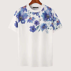 เสื้อยืดพิมพ์ลายคุณภาพสูง ผ้าคอตตอนผสมโพลีเอสเตอร์ สำหรับผู้ชาย สไตล์ลำลอง คอกลม แขนสั้น ขายส่ง - Product Image 1
