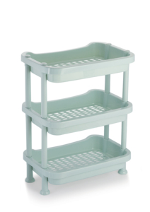 Three-Layer Durable <b>Plastic</b> Storage <b>Rack</b> Organizer Stackable Modern Multifunction Minimalist Design for Kitchen Sundries Holding - Product Image 4