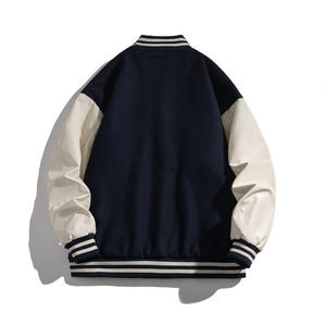 OEM Custom Unisex University Windbreaker <b>Jacket</b> for <b>Winter</b> Vintage Style with High Street Embroidered Logo Men's Wear - Product Image 3