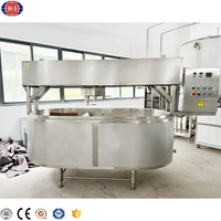 Machine à fabriquer du fromage entièrement automatique, cuve de mélange ovale pour fromage de 3000 l