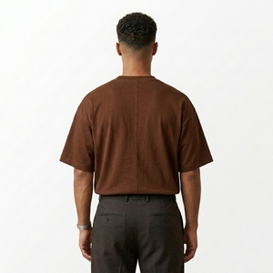 เสื้อยืดโอเวอร์ไซส์ผู้ชาย แขนสั้น ผ้าคอตตอน ป้องกันขนร่วง พิมพ์ลายสกรีน สตรีทแวร์ ผลิตจากโรงงาน - Product Image 2