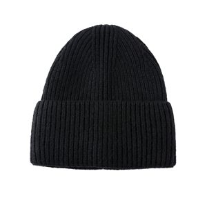 Wholesale in Stock Hot Sale <b>Mens</b> Acrylic Colorful Thick <b>Winter</b> <b>Hat</b> Custom Leather Woven Label Rubber Patch Fleece Lined Beanie - Product Image 3