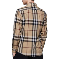 Chemise en flanelle tricotée unie coupe classique pour hommes et femmes, douce, 100 % coton, manches longues, col rond, respirante, séchage rapide, haute qualité