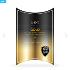 Maschera in Fiala SNP Gold Collagen, Idratante Viso 10 Pezzi, Sconti Confezione da 2, Ingredienti Peptidi - Product Image 1