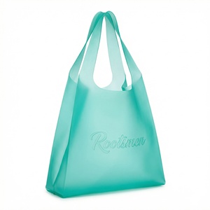 Rootsmen TPU Customizable Embossed Logo Beach & <b>Gym</b> <b>Tote</b> Bag with Shoulder Handle Open Top for Shops - Product Image 3
