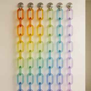 Adornos de Pared con Cadena de Eslabones en Forma de Búho, Hechos a Mano con Resina Moderna y Ecológica, Decoración Colgante para el Hogar, Festival Diwali - Product Image 5