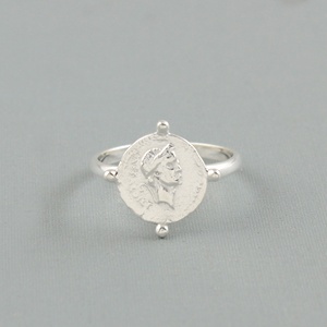 Bague en argent sterling 925 avec médaillon de Saint Christophe, bague religieuse vintage, saint patron catholique - Product Image 2