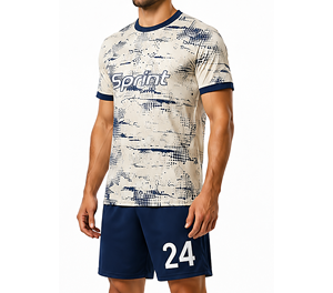 Ensemble d'uniformes de football vintage pour adultes, maillots de football personnalisés en spandex/polyester respirant, qualité supérieure, tissu à séchage rapide - Product Image 4