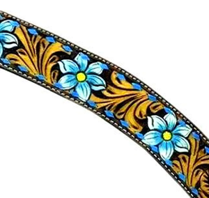 Set de Arreos Premium de Cuero para Caballo: Cabezada Western, Collarín, Riendas Divididas, Conchos y Diseño Trenzado para Equitación y Trabajo en Rancho - Product Image 2