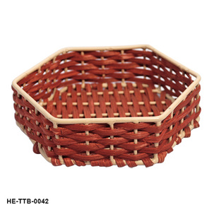 Panier de rangement en rotin vintage Weavora Terrava - Design tissé artisanal, gain de place et multifonctionnel pour la décoration de la maison - Product Image 3