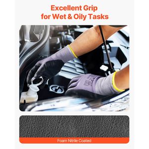 12 Pares de Guantes de Trabajo Recubiertos de Nitrilo para Pantallas Táctiles, Guantes de Seguridad para Jardinería y Construcción - Product Image 1