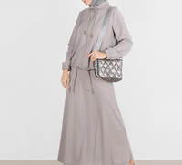 Ensemble de survêtements islamiques modestes pour femmes ethniques de haute qualité, 2 pièces, respirant, fermeture éclair intégrale avec poches, survêtement modeste pour femmes musulmanes